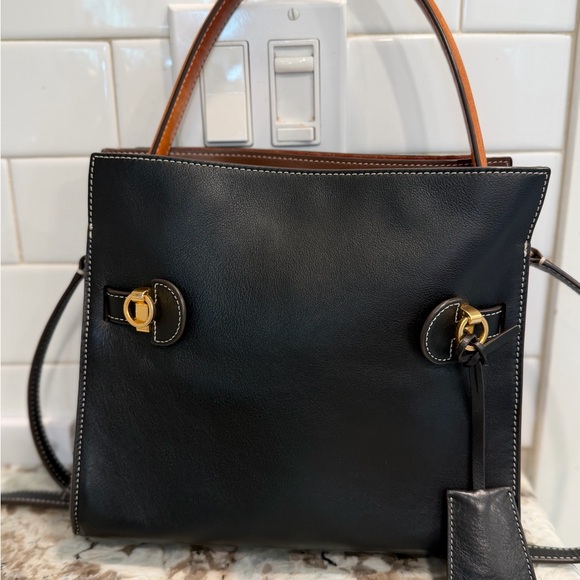 Tory Burch Rudizwill Black and Brown Shoulder Bag - Picture 11 of 16